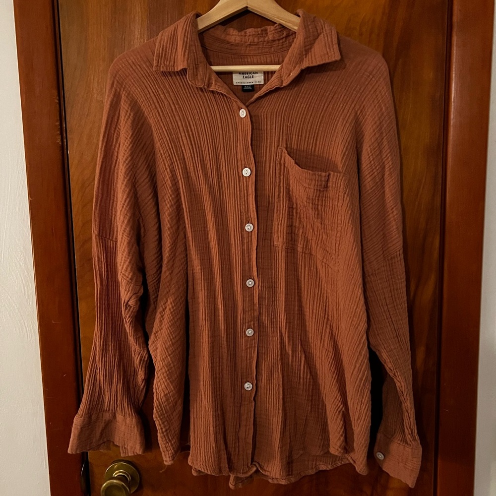 American Eagle Go Big Beach Shirt, size medium